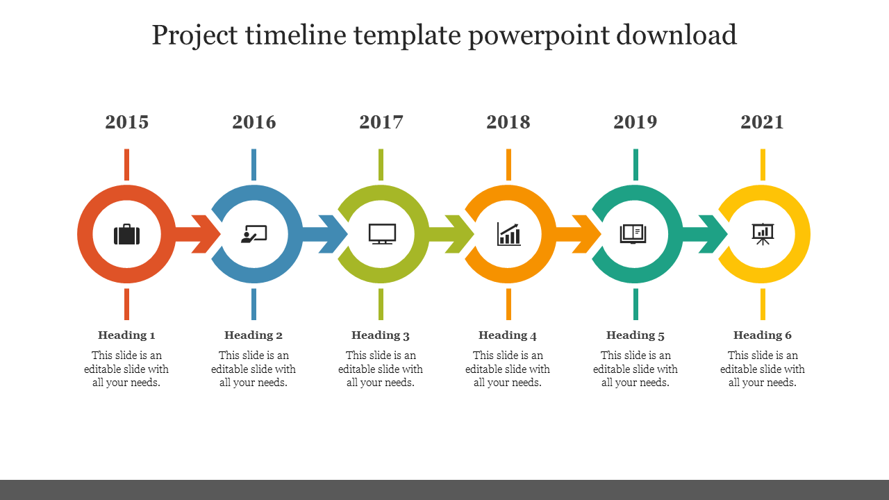 Amazing Project Timeline Template PowerPoint Download